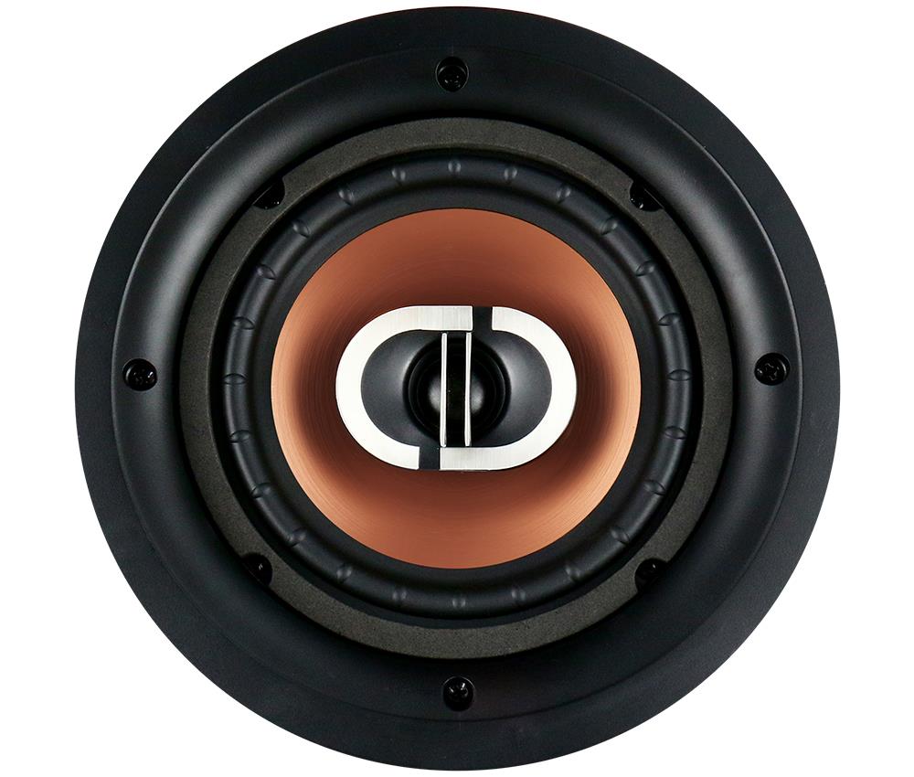 100系列Hi-Fi级6.5寸360度旋转Logo高音吸顶音箱（ 单只，“拉丝铜”石墨复合低音单元，0.75寸菲思“黑珍珠”丝绸高音单元，Wide Horn Pivoting Tweeter 宽号角旋转高音声场覆盖技术，125W）